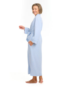 Ice Blue Quilted Classic Robe
