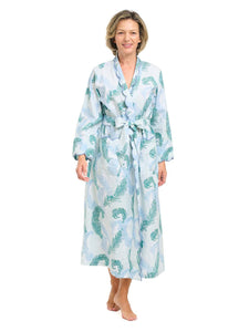 Feather Print Classic Robe