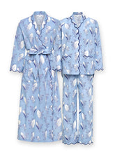 Load image into Gallery viewer, Blue Lily-of-the-valley Bundle: Classic Robe + Pajamas

