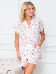 Bridal Print S/S PJs with Shorts