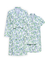 Load image into Gallery viewer, Hydrangea Pima Knit Bundle: Short Classic Robe + Short Pajama
