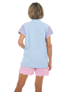 Gingham Pajamas with Shorts