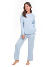Load image into Gallery viewer, Ice Blue Quilted Loungewear Set
