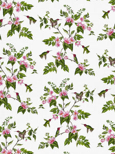 White Hummingbird Indoor Fabric