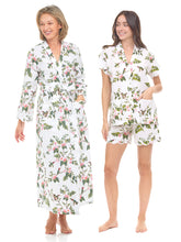 Load image into Gallery viewer, White Hummingbird Bundle: Classic Robe + Pajamas with Shorts
