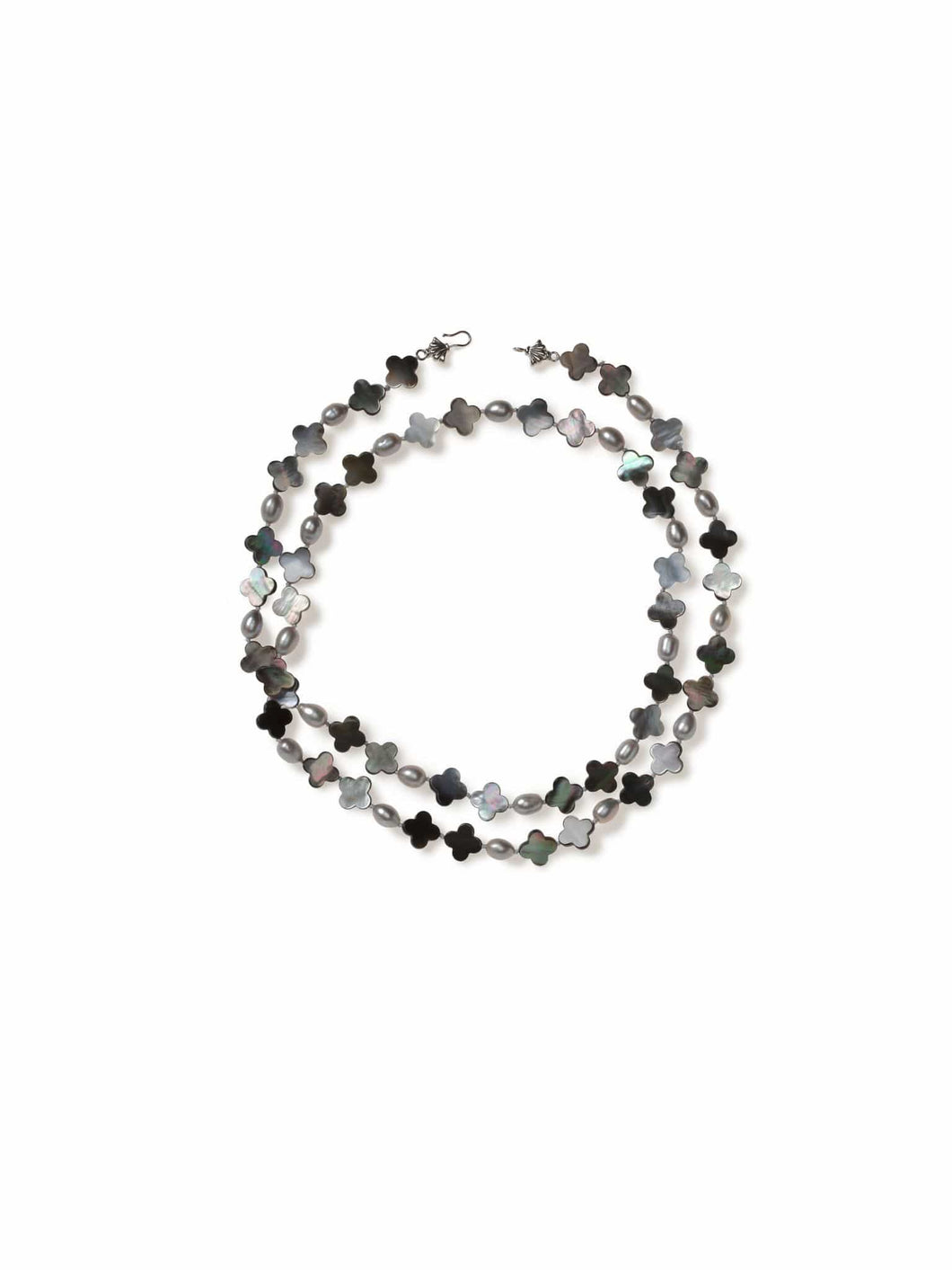 Grey Mother of Pearl and Freshwater Pearl Necklace