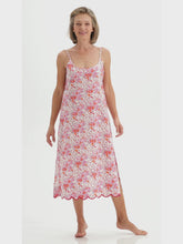 Load and play video in Gallery viewer, Pink Floral Slip Nightgown
