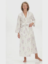 Load and play video in Gallery viewer, Lavender Print Classic Robe
