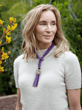 Load image into Gallery viewer, Amethyst Turkish Tassel Necklace
