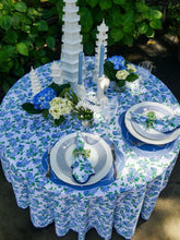 Load image into Gallery viewer, Hydrangea Scalloped Tablecloth
