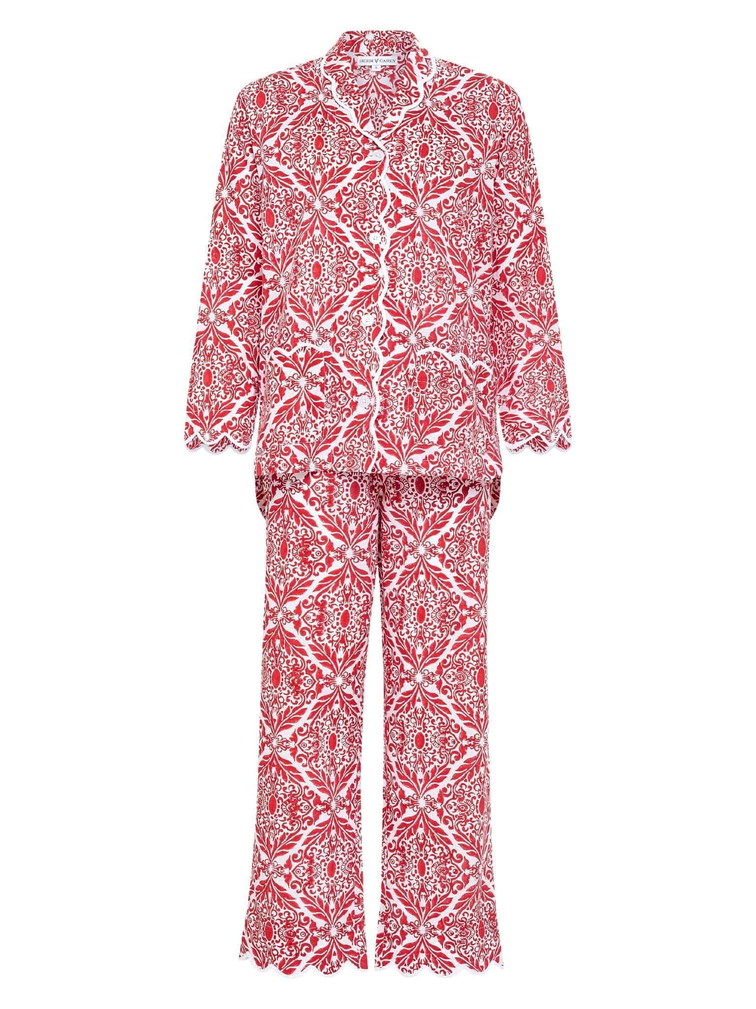 Red Filigree Pajamas – Heidi Carey
