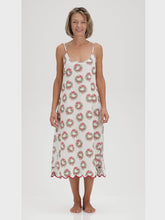 Load and play video in Gallery viewer, Holiday Wreath Print Slip Nightgown

