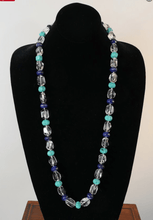 Load image into Gallery viewer, Crystal Quartz Nuggets, Lapis and Carved Howlite Necklace - Heidi Carey

