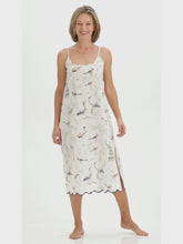 Load and play video in Gallery viewer, Birds of a Feather Print Slip Nightgown
