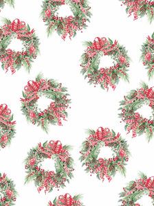 Holiday Wreath Print Slip Nightgown