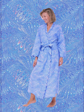 Load and play video in Gallery viewer, Blue Italian Marble Classic Robe
