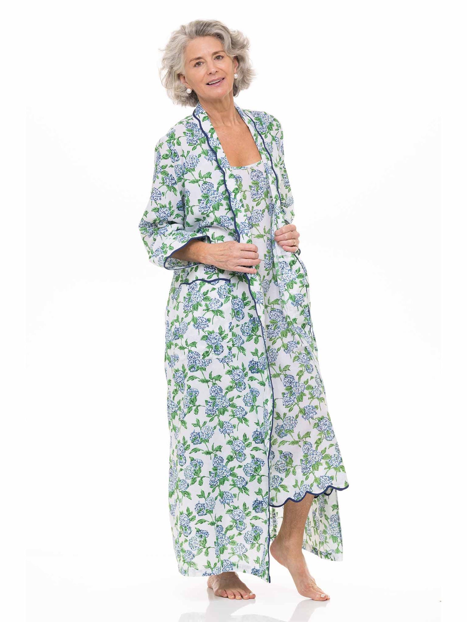 Hydrangea Classic Robe with Scalloping Heidi Carey