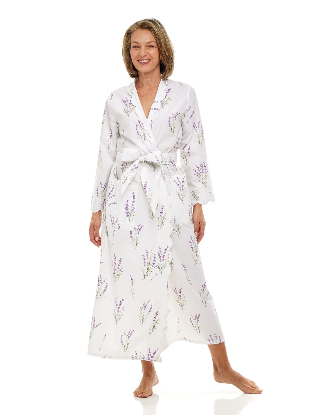 Lavender Print Classic Robe