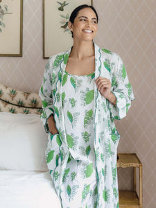 Lily-of-the-valley Classic Robe with Scalloping