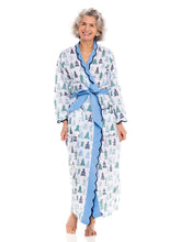 Load image into Gallery viewer, Blue/Green Pagoda Classic Robe
