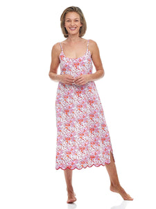 Pink Floral Slip Nightgown